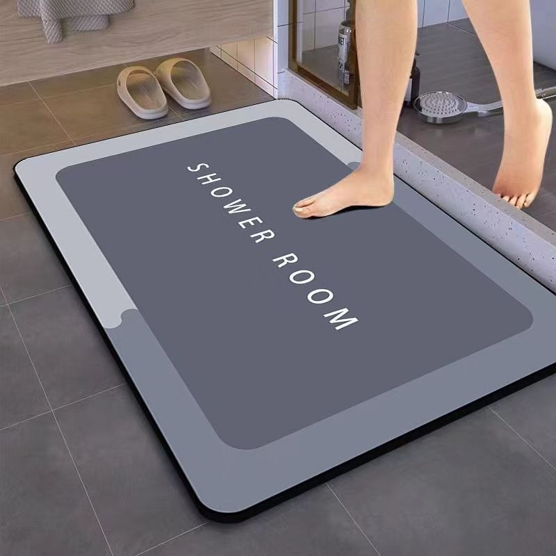 Bamboo Bath Mat - Diatomite Earth Bath Mat Anti Slip