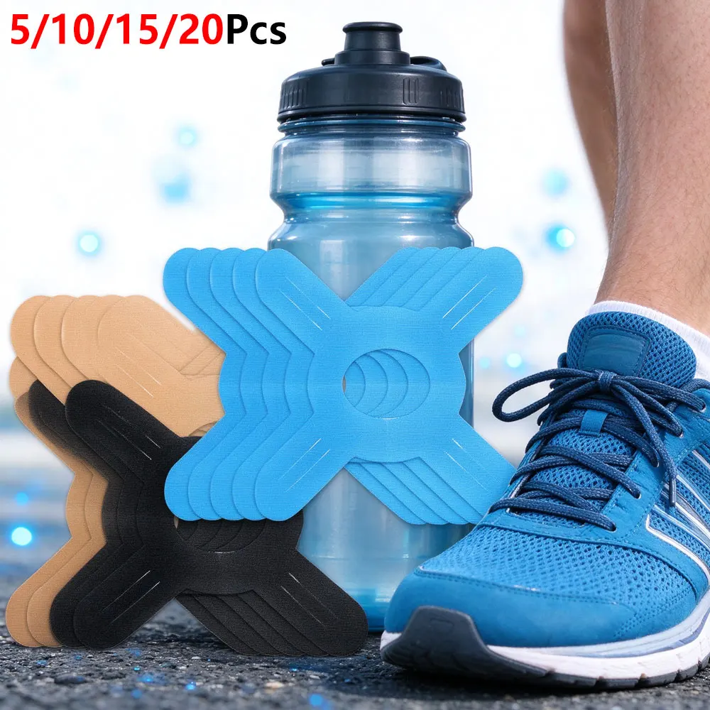 5/10/15/20Pcs Cross Shaped Kin - Sports Taping Precut ulasan dan harga