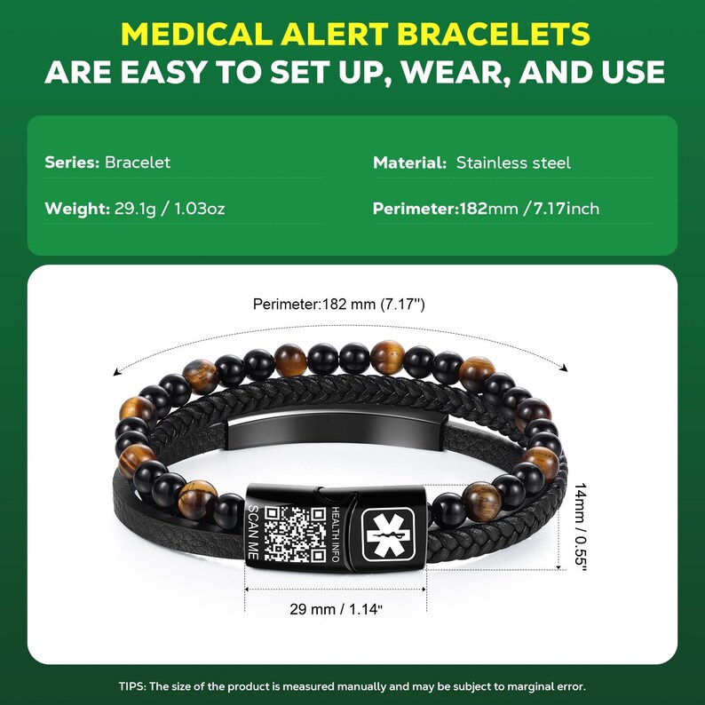 Natural Tiger Eye Stone Medica - Health Wellness Bracelet ulasan dan harga