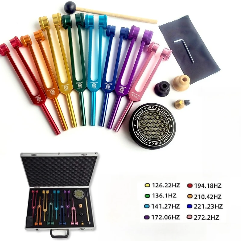 Colorful Tuning Fork Set Medit - Health & Wellness Unlimited ulasan dan harga