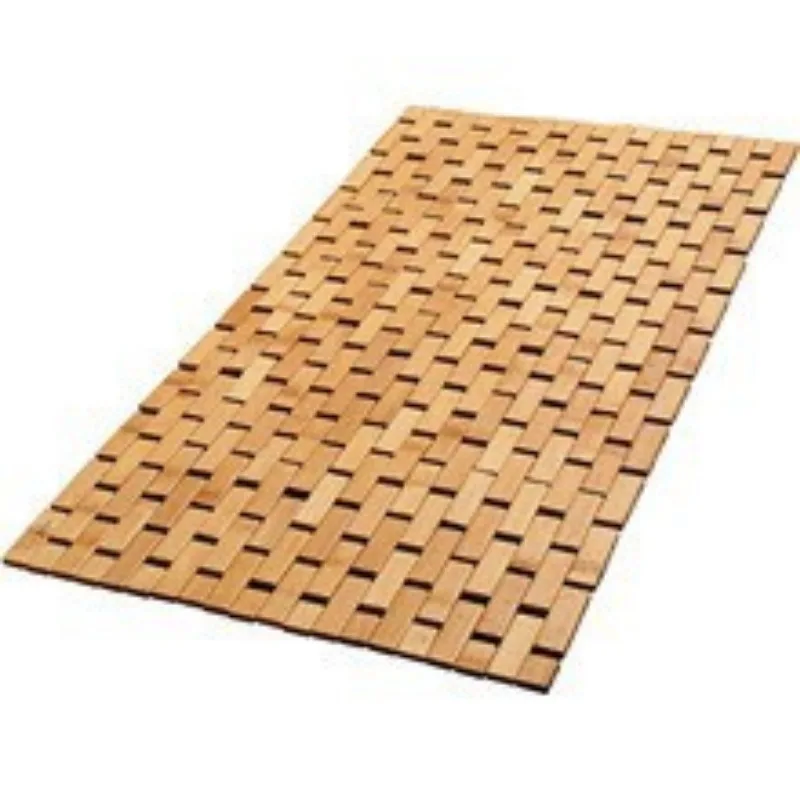 Natural Bamboo Wood Bath Mat B - Bamboo Bath Mat ulasan dan harga