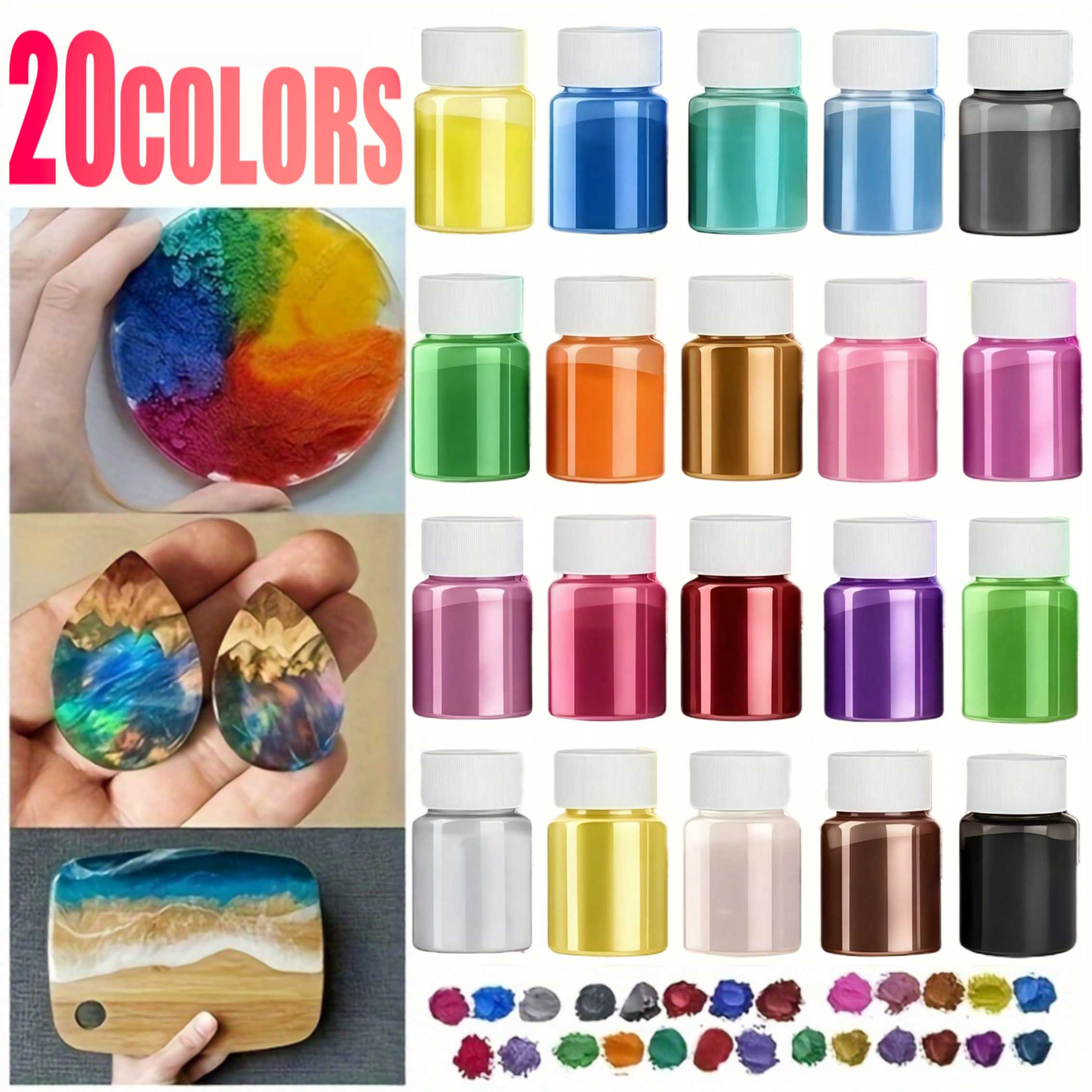 20 Colors 20ml Epoxy Resin Mag - Bath Salts Magnesium ulasan dan harga